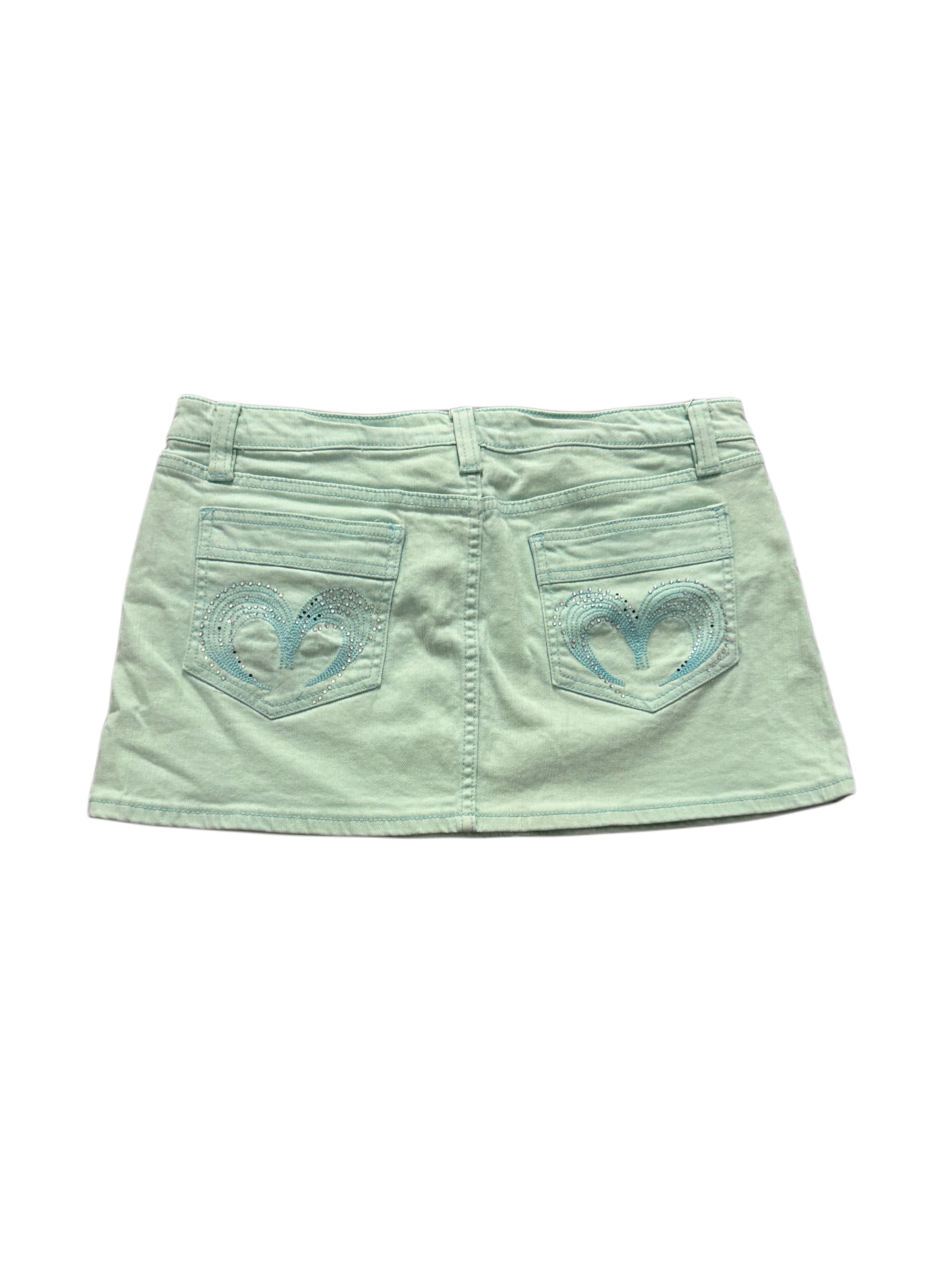 Mint Denim Jeans-Minirock (L)