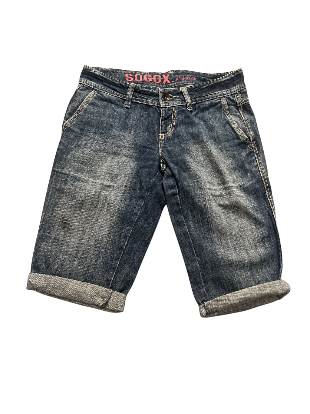 SOCCX Denim Bermuda Shorts (S)