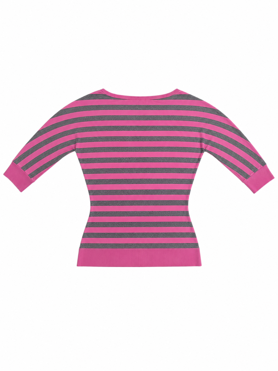 Longsleeve gestreift Pink/Grau (M)