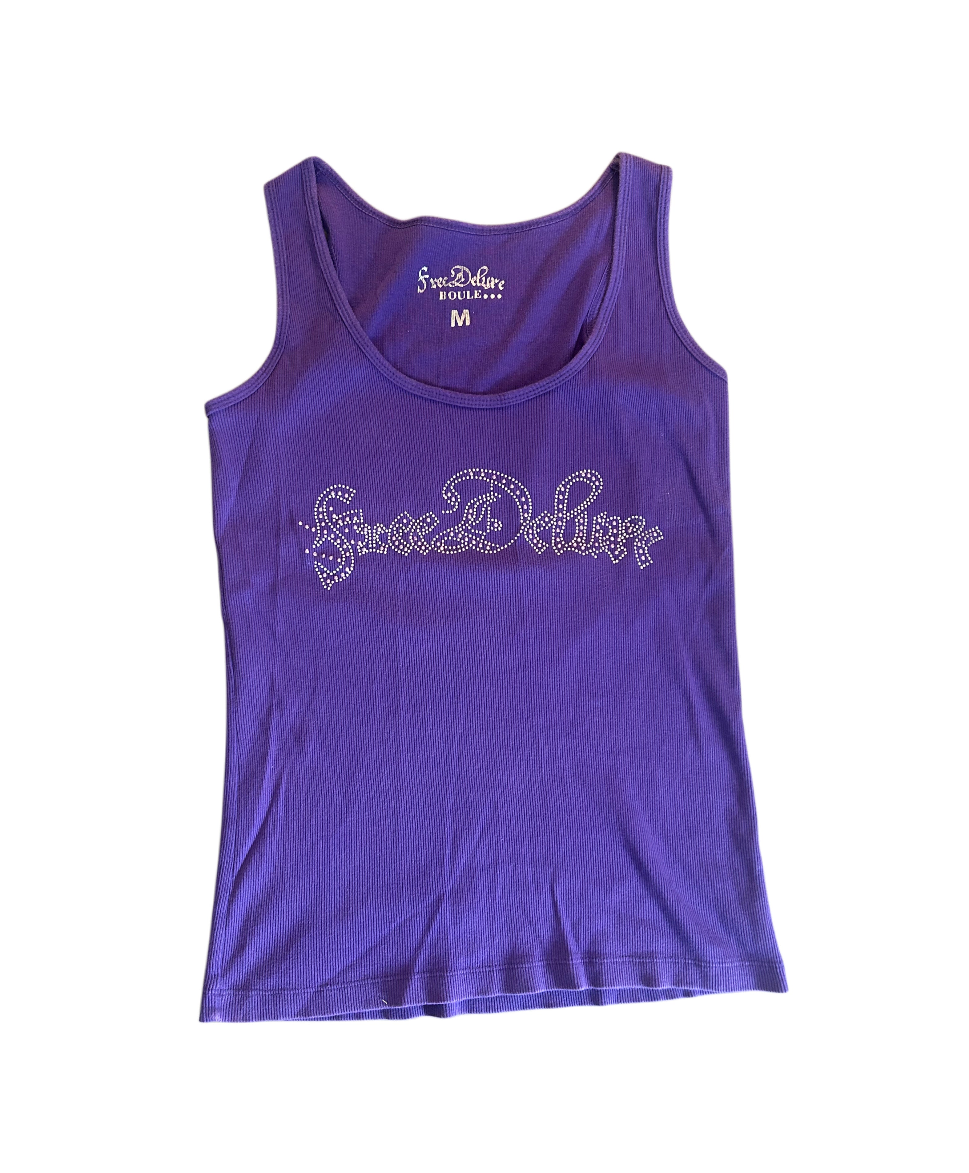 FreeDeluxe lila Strass Tanktop (M)