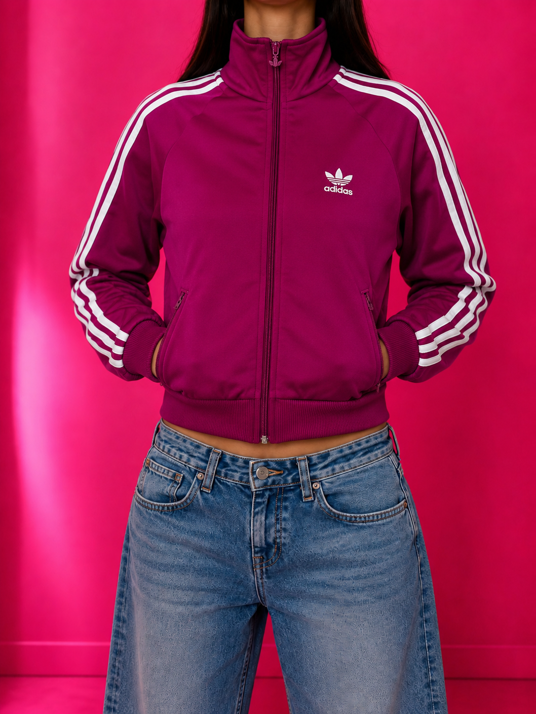 Adidas Firebird Trainingsjacke Lila/Weiß (XS)