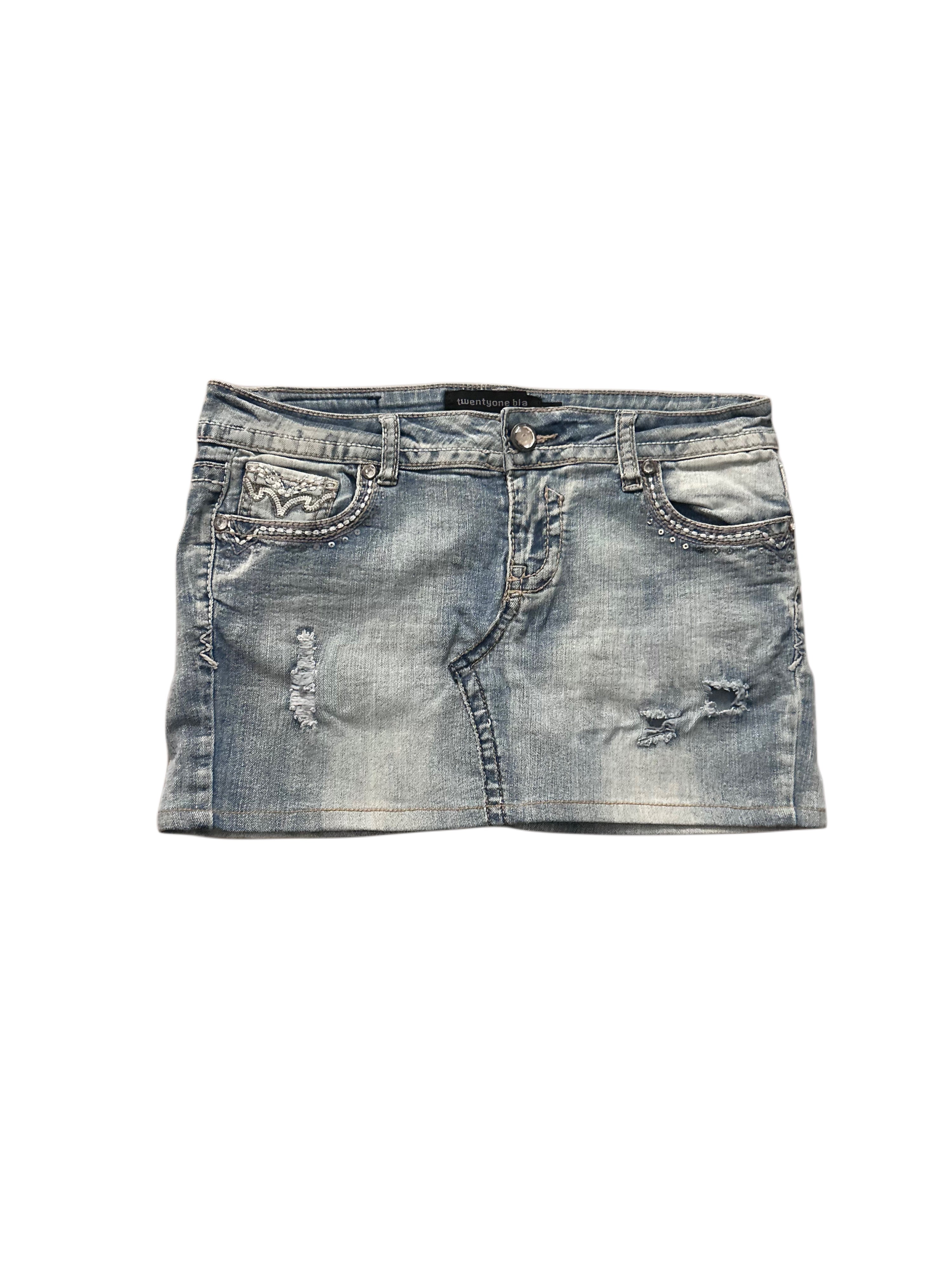Twentyone Black Jeans-Minisrock (S)