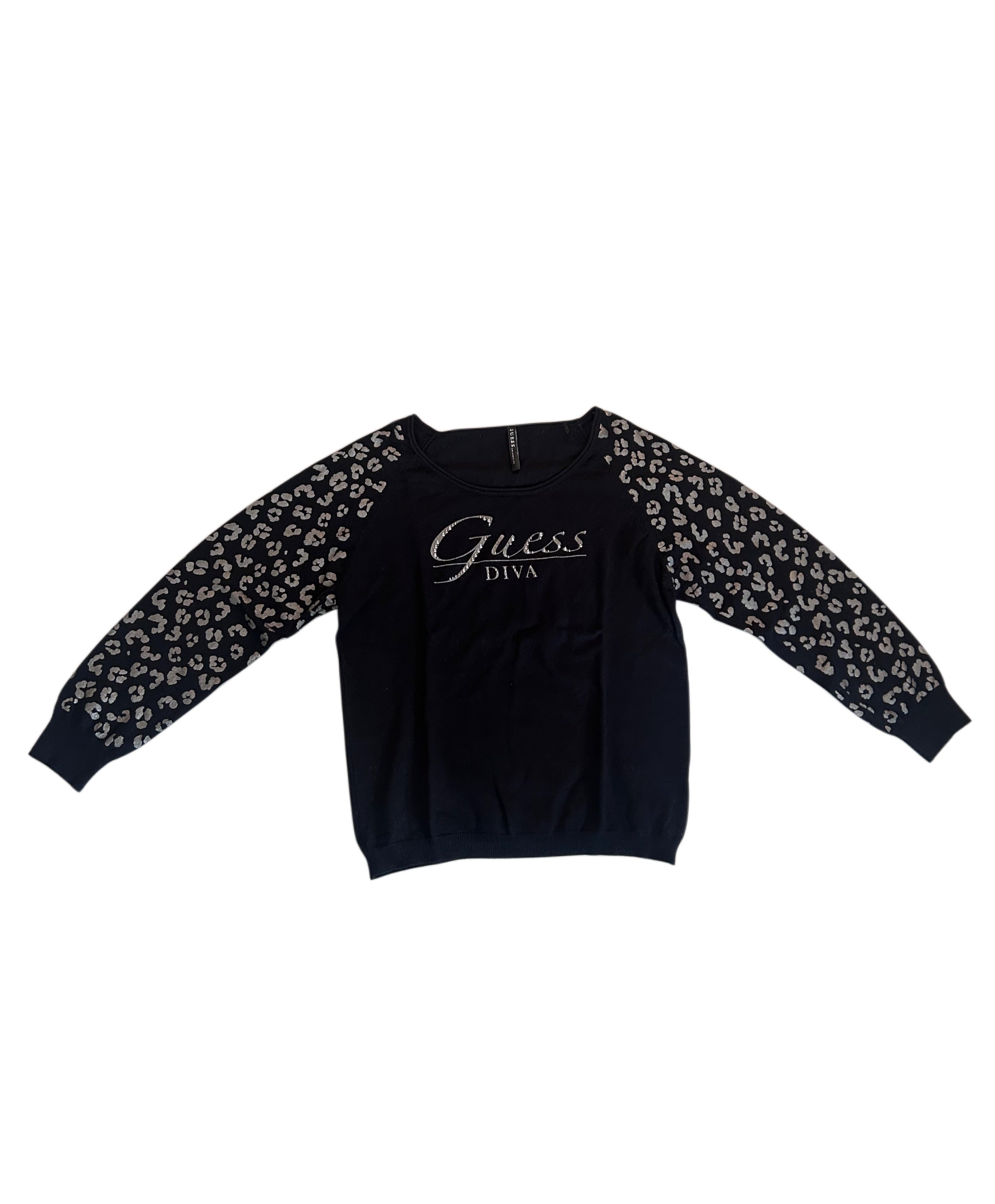Guess Diva Leoprint Longsleeve Pullover (S)