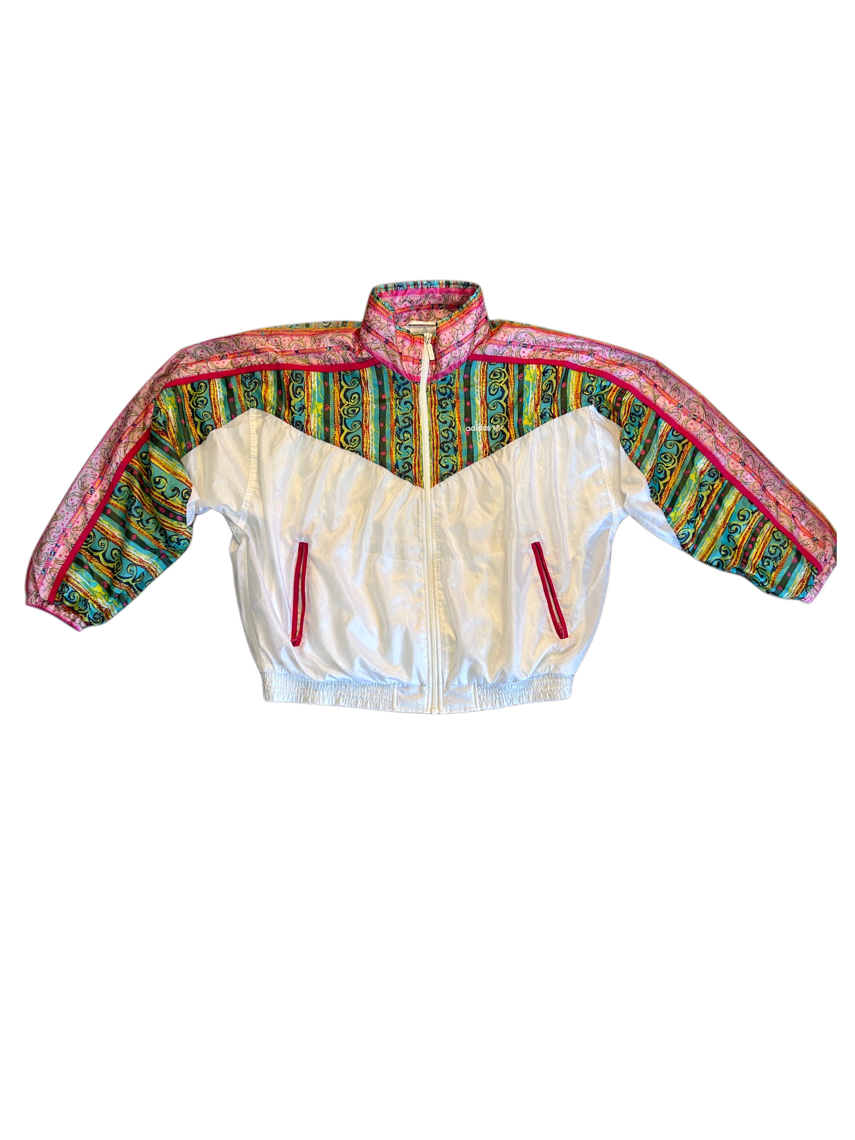 Adidas Trainingsanzug Weiß/Bunt (M)