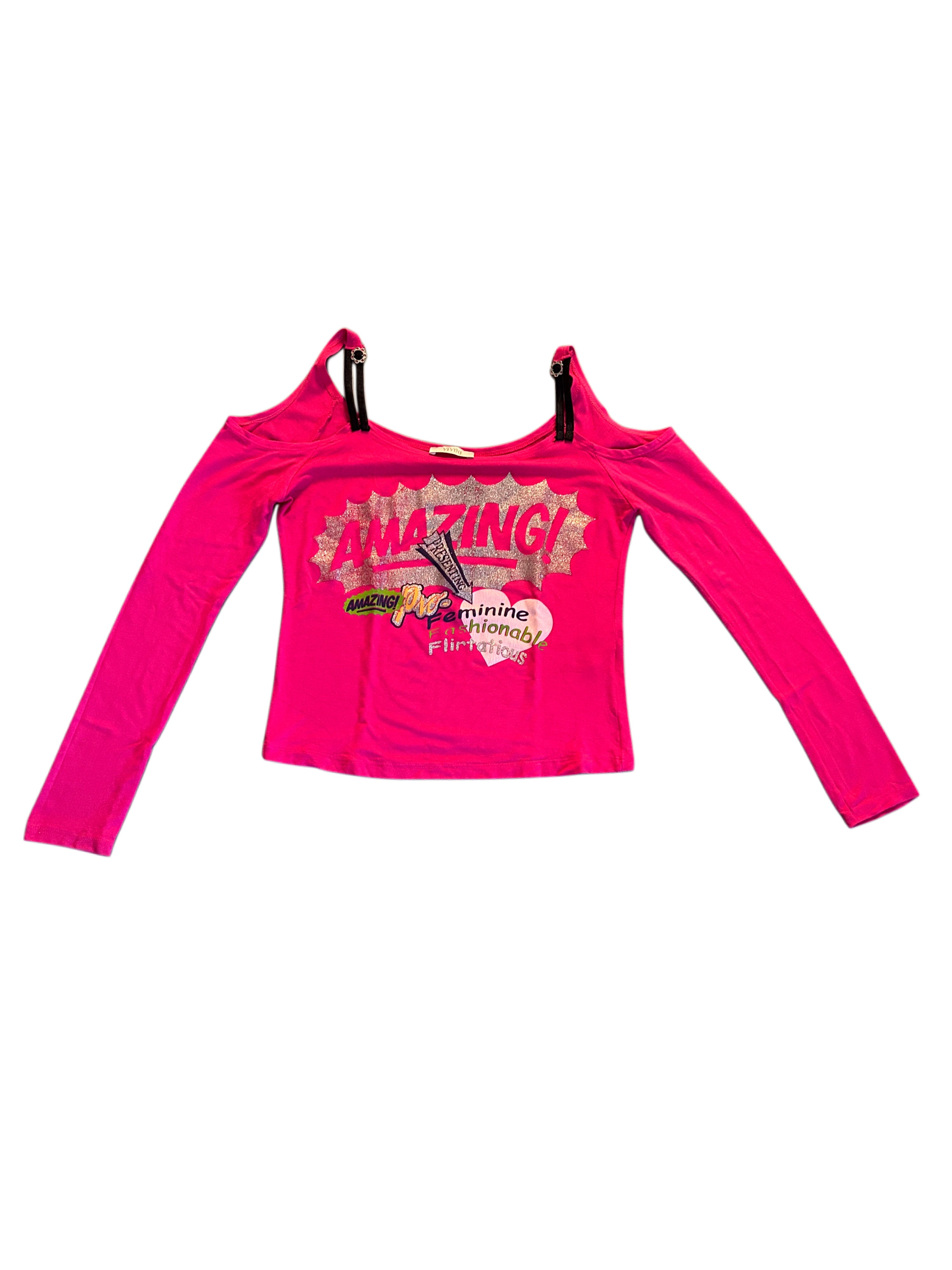 VIVINI Graphic Girl Crop Top (S)