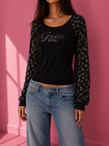 Guess Diva Leoprint Longsleeve Pullover (S)