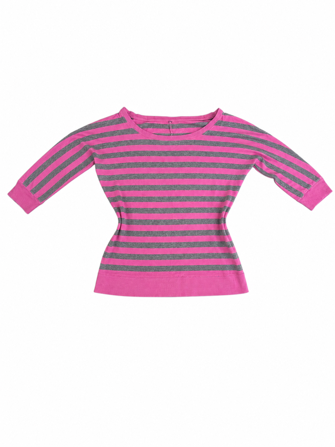 Longsleeve gestreift Pink/Grau (M)