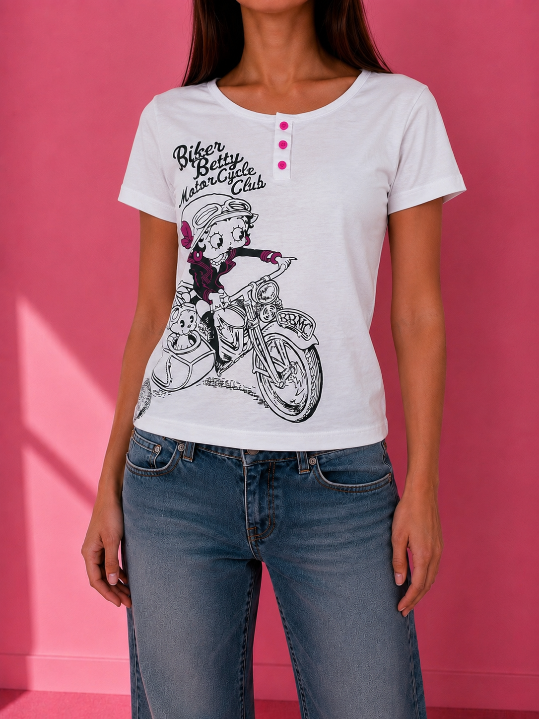 Betty Boop Biker Betty T-Shirt (L)