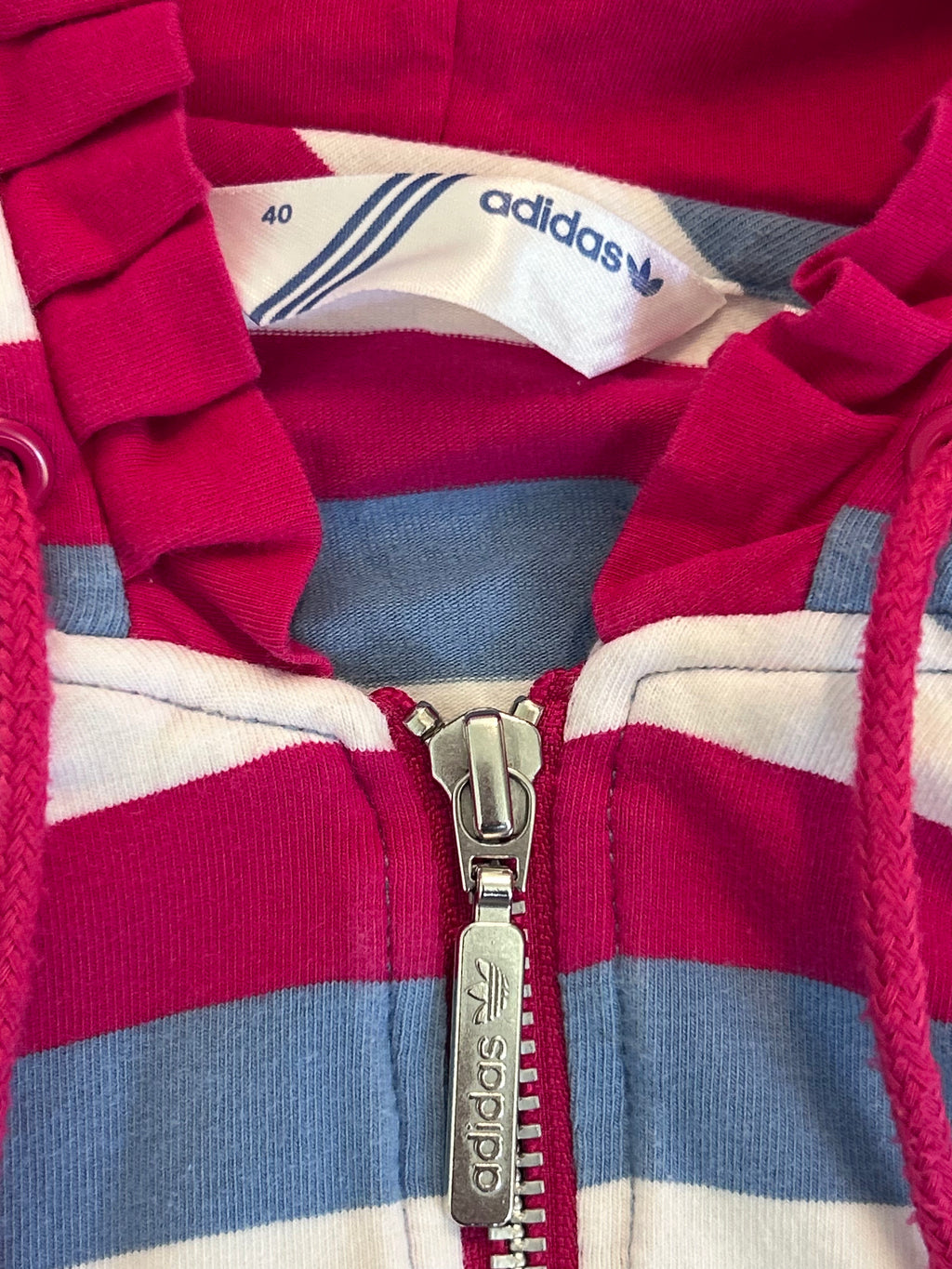 Adidas Originals Stripe Zip Hoodie (XS)
