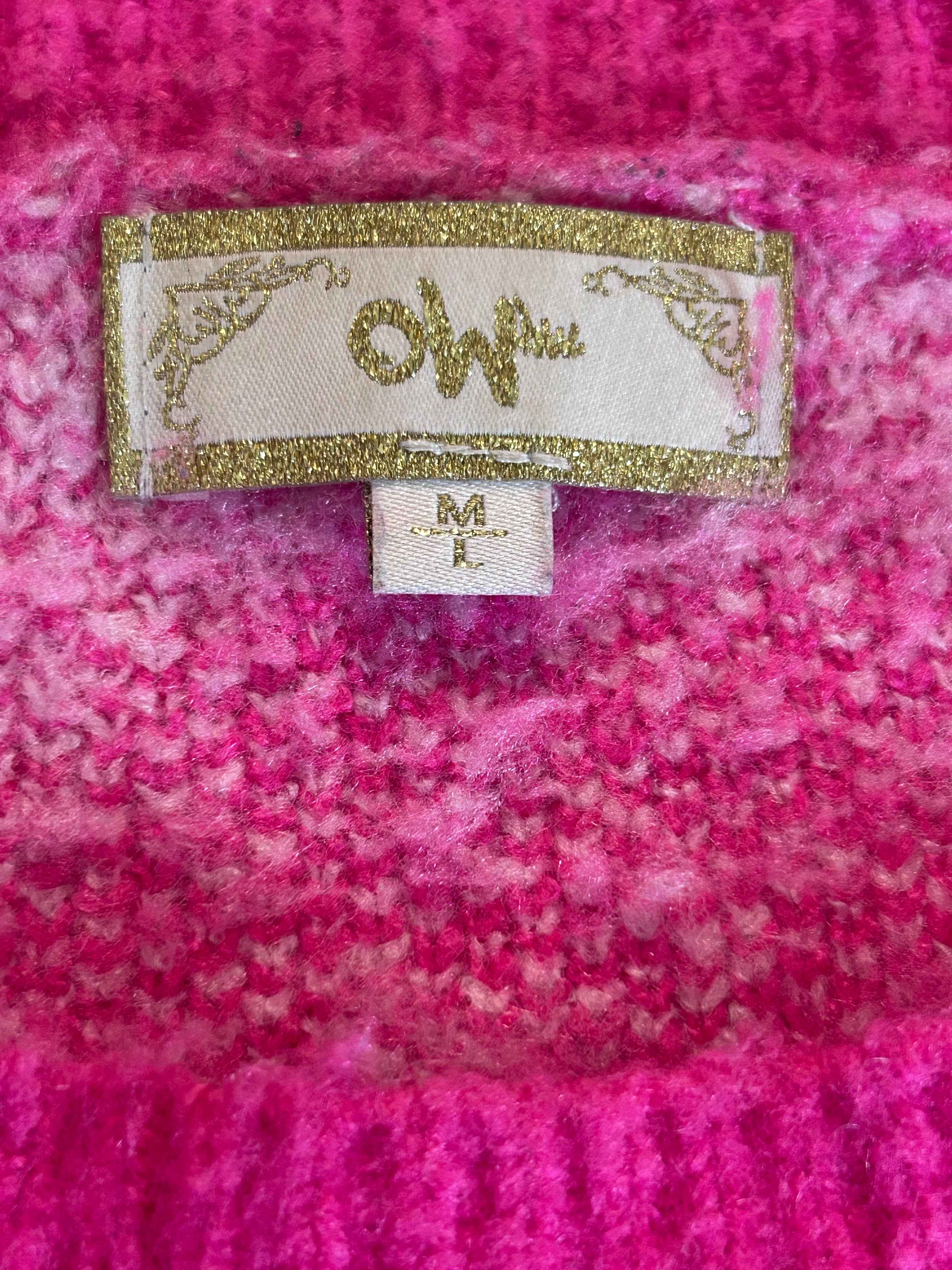 Pink Argyle Srickpullover (L)