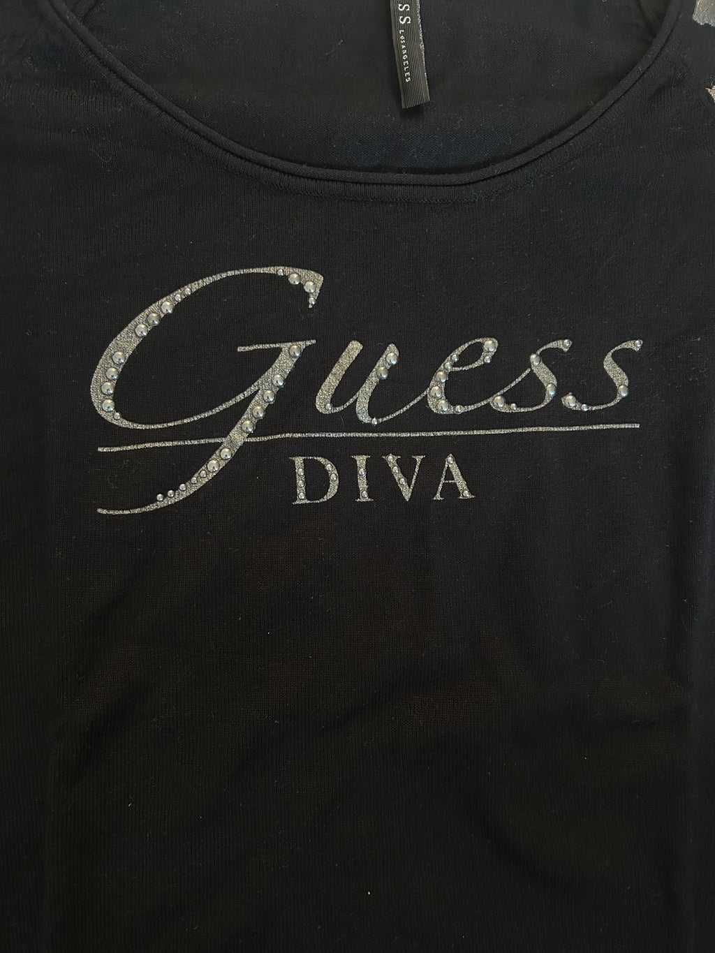 Guess Diva Leoprint Longsleeve Pullover (S)
