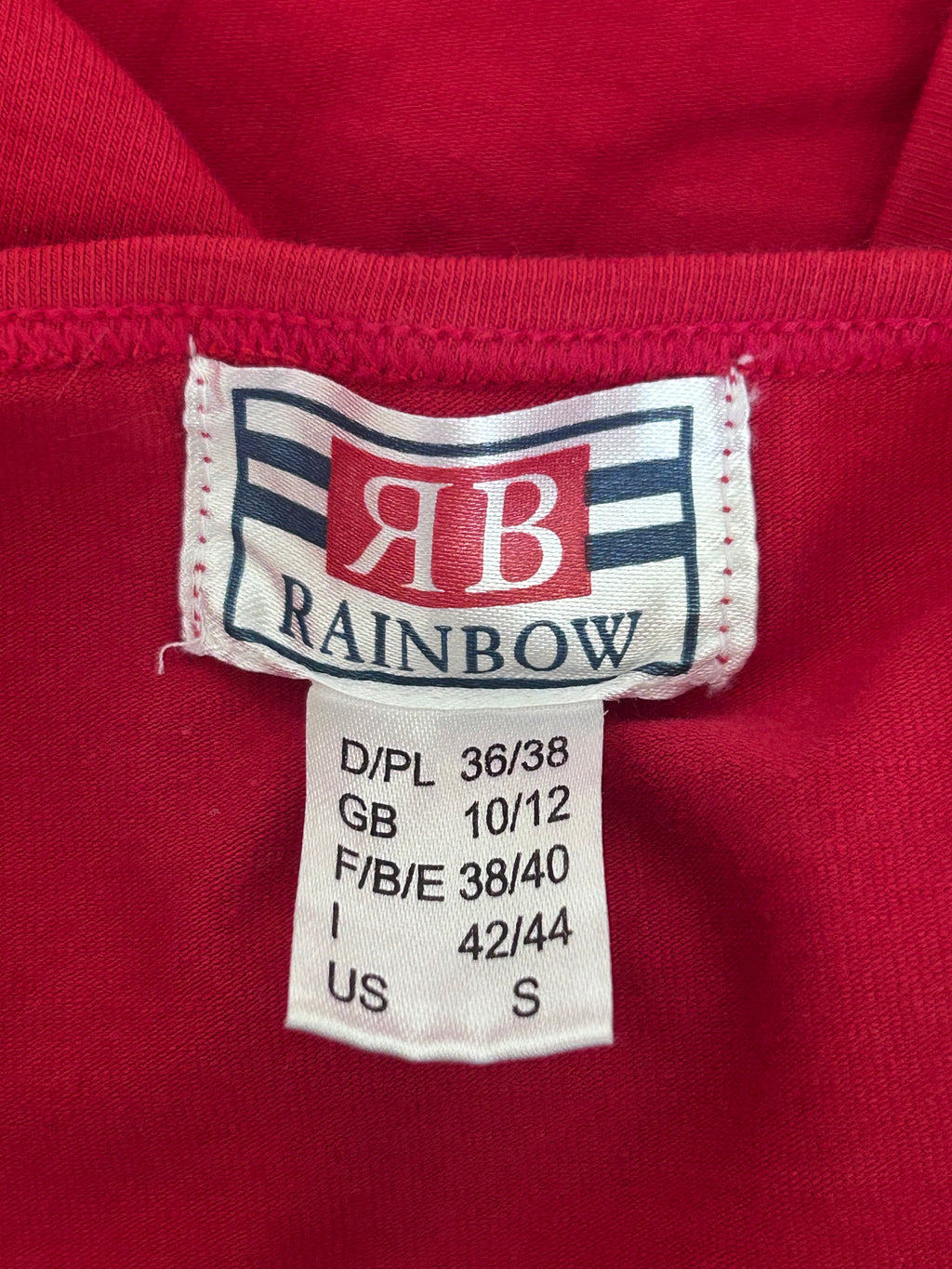 Rainbow Number 10 Halter Top Crop (S)