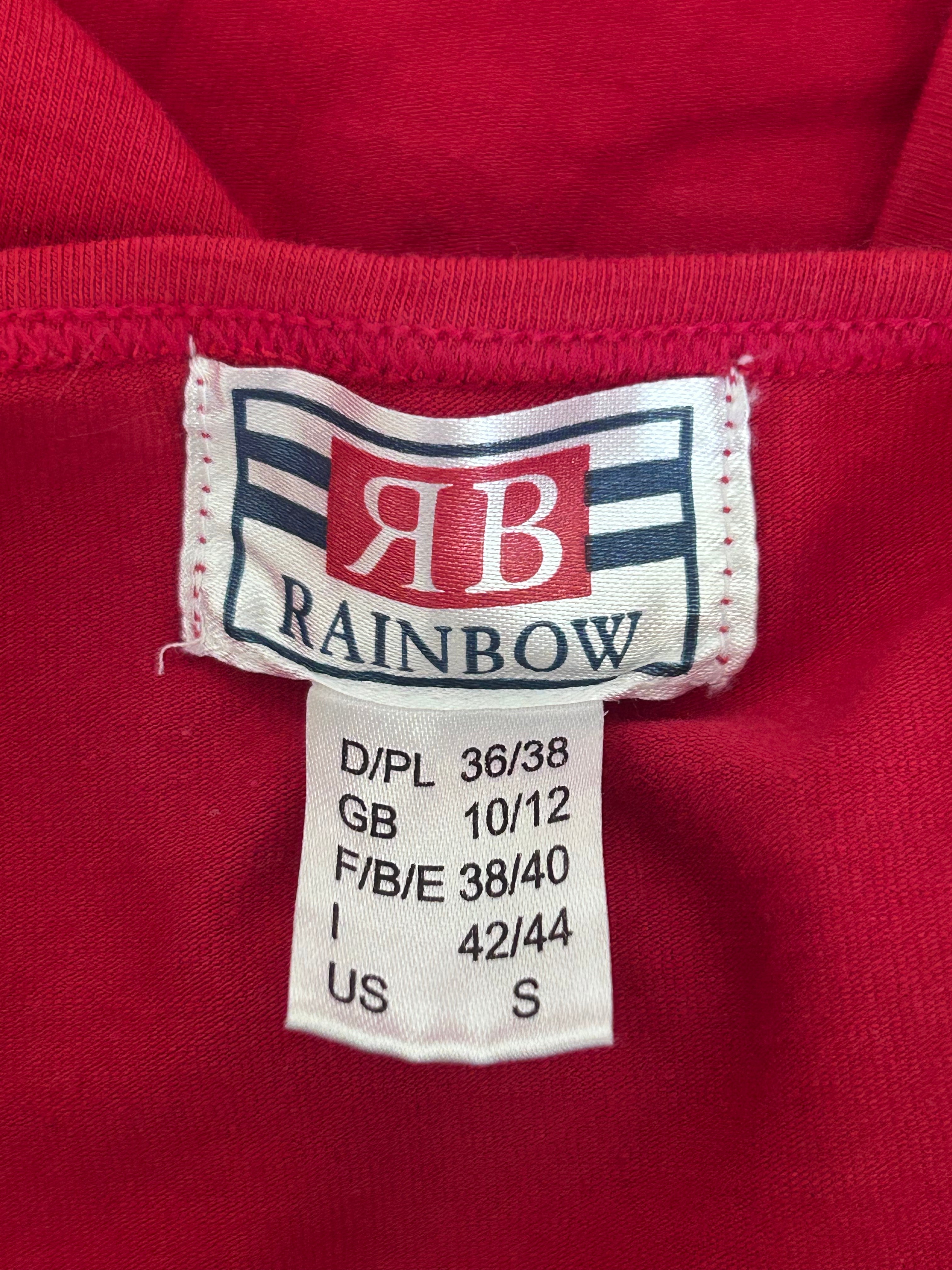 Rainbow Number 10 Halter Top Crop (S)
